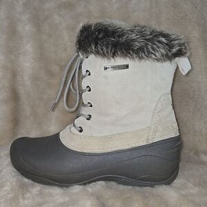 FIELD & STREAM WOMEN'S PAC WHITE LEATHER WINTER BOOTS, SIZE 10 - NEW